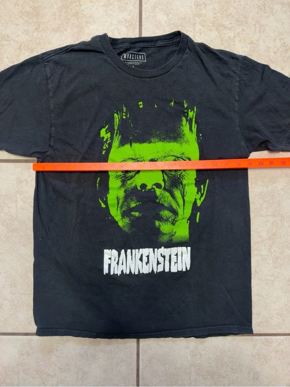 Universal Monsters Frankenstein Graphic T-Shirt Black Size Large
